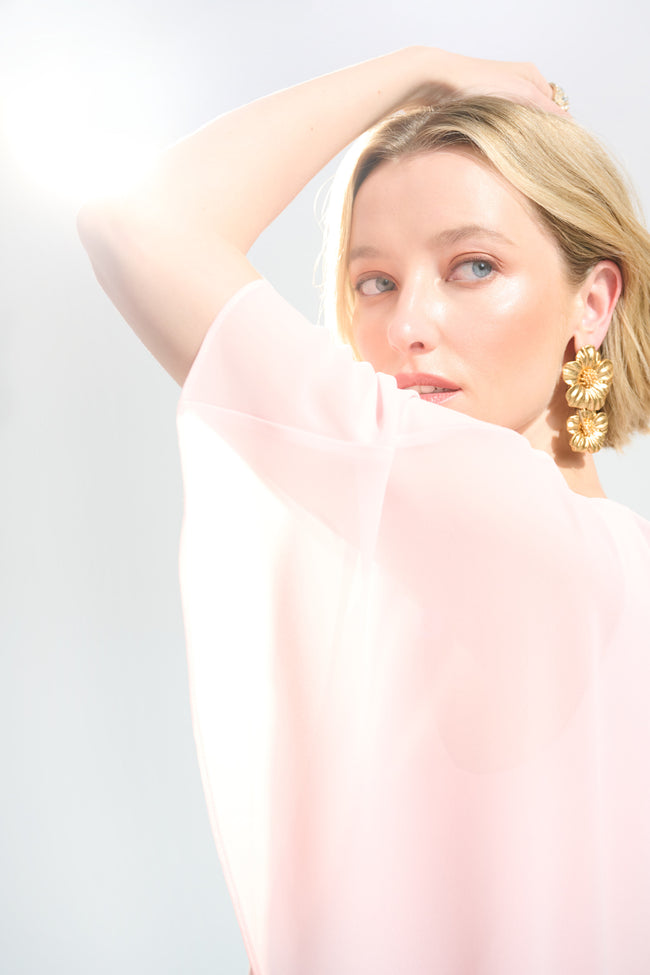 Eleganter Joseph Ribkoff Frühling/Sommer Look in zartem Rosé mit fließendem Schnitt